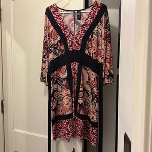XL Bisou Bisou dress paisley flowers vintage 2000s